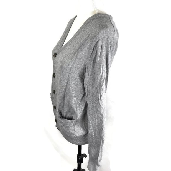 Gap Cardigan Sweater Gray Cotton Cashmere Blend - Picture 2 of 5